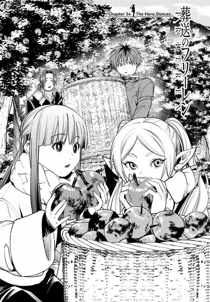 Frieren: Beyond Journey's End Manga Chapter 34 page 1 - The Statues of Heroes scene