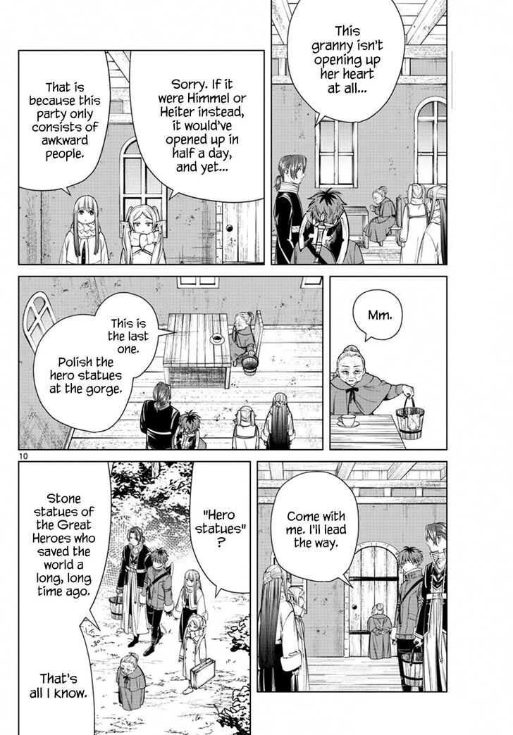 Frieren: Beyond Journey's End Manga Chapter 34 page 10 - The Statues of Heroes scene