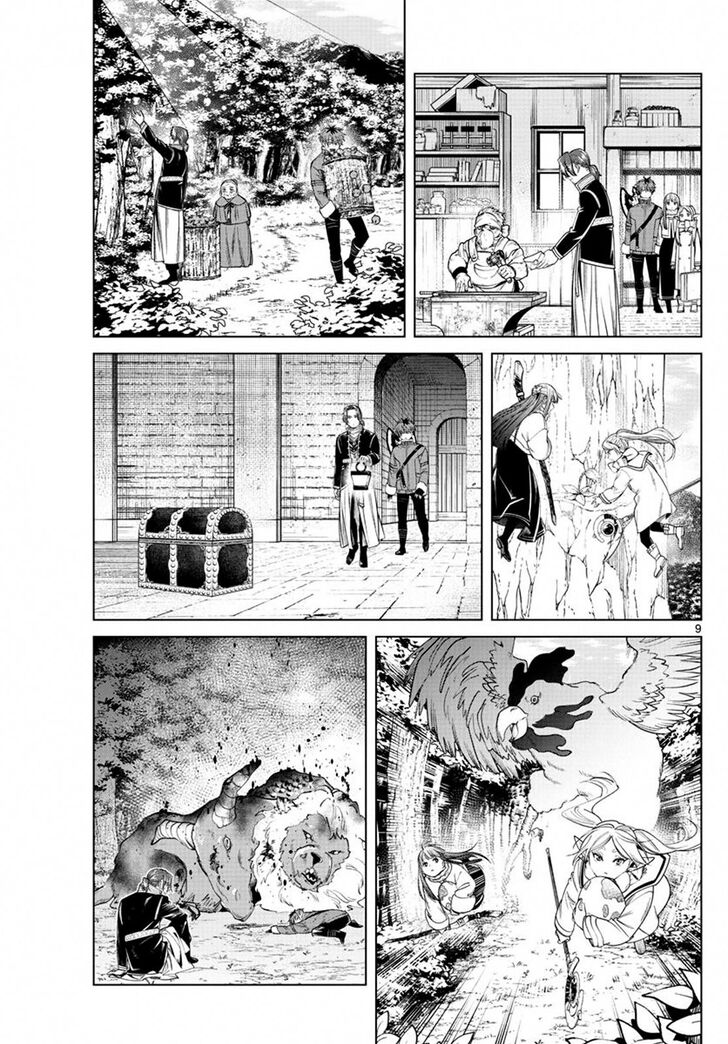 Frieren: Beyond Journey's End Manga Chapter 34 page 9 - The Statues of Heroes scene