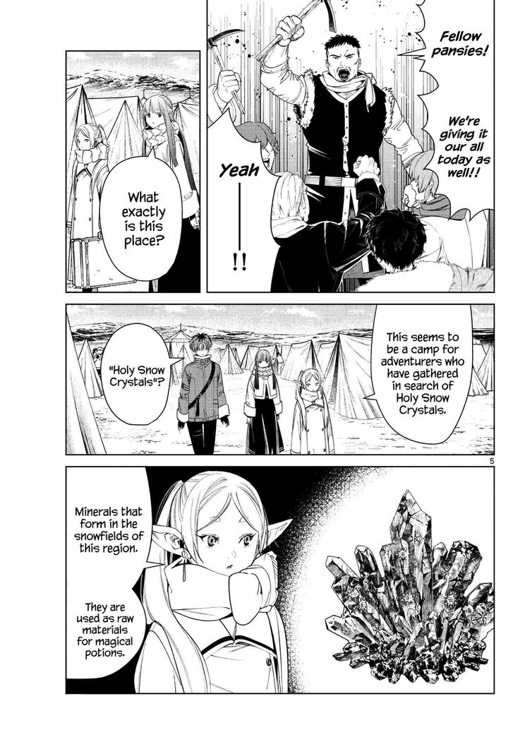 Frieren: Beyond Journey's End Manga Chapter 80 page 5 - Holy Snow Crystals scene