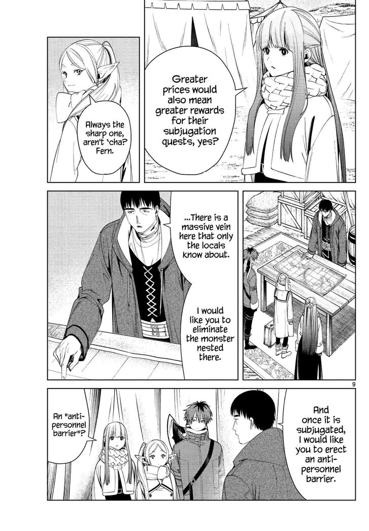 Frieren: Beyond Journey's End Manga Chapter 80 page 9 - Holy Snow Crystals scene